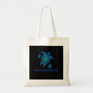 Bolsa Tote Fort Lauderdale Florida Sea Blue Tribal Turtle