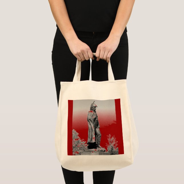 Bolsa Tote Fort McHenry Statue B+W (Frente (produto))