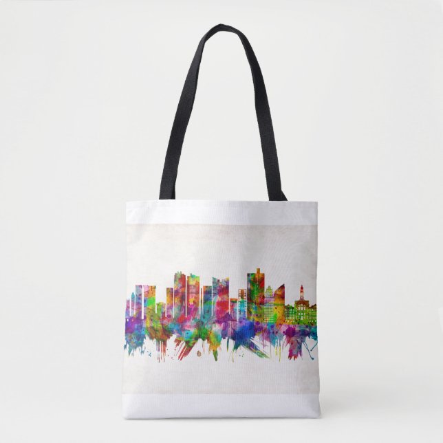 Bolsa Tote Fort Worth Texas Skyline (Frente)