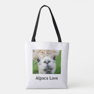 Bolsa Tote Foto Adorável de Alpaca 