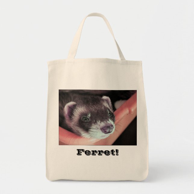 Bolsa Tote Foto Adorável do Ferret Sable (Frente)