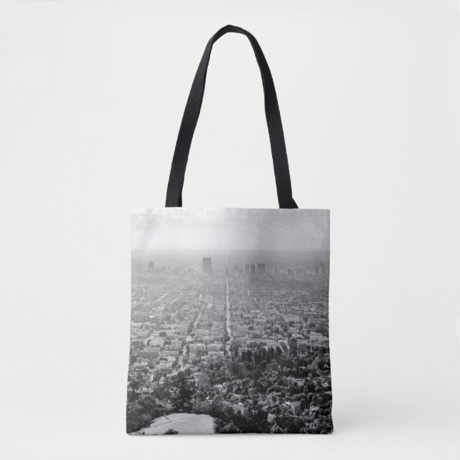 BOLSA TOTE FOTO AERIAL GRAYSCALE DA CIDADE (Frente)