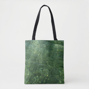 Bolsa Tote Foto Água sobre Grama Marinha II (Azul e Verde)