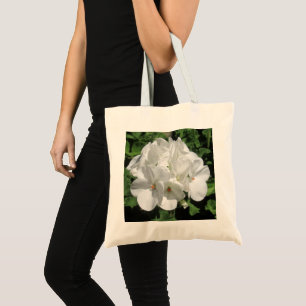 Bolsa Tote Foto bonito da Flor Geranium White 