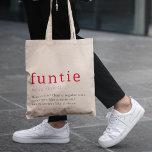 Bolsa Tote Foto cardíaca de definição de funtie<br><div class="desc">Aqui está um belo presente para sua tia da sobrinha dela! Ela vai sorrir toda vez que for à loja! Faça o upload de uma fotografia favorita de vocês dois!</div>