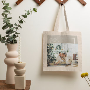 Bolsa Tote Foto da família moderna Feliz alegre abençoada
