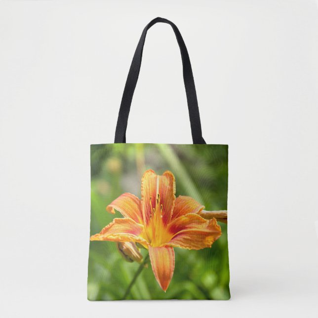 Bolsa Tote Foto da flor grande e fofa de Lírio (Frente)