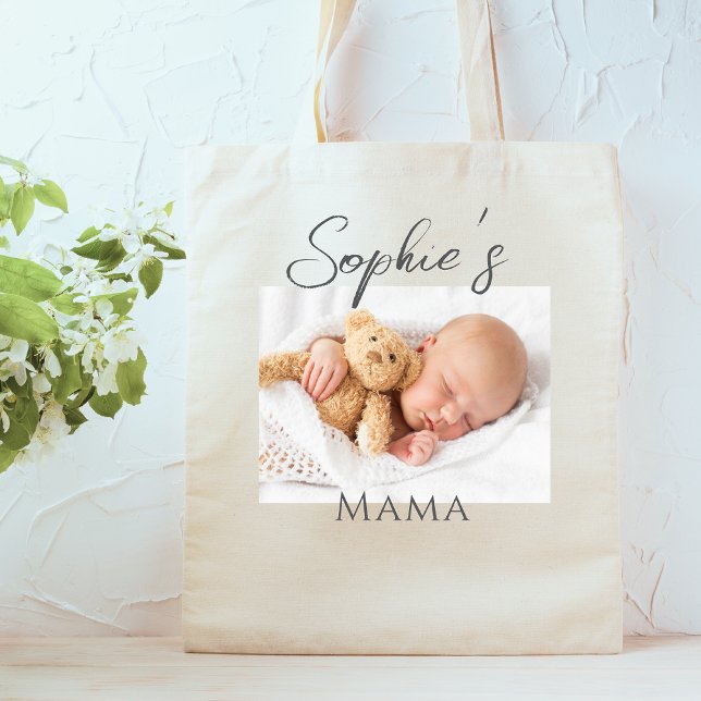 Bolsa Tote Foto da mamãe personalizada (Criador carregado)