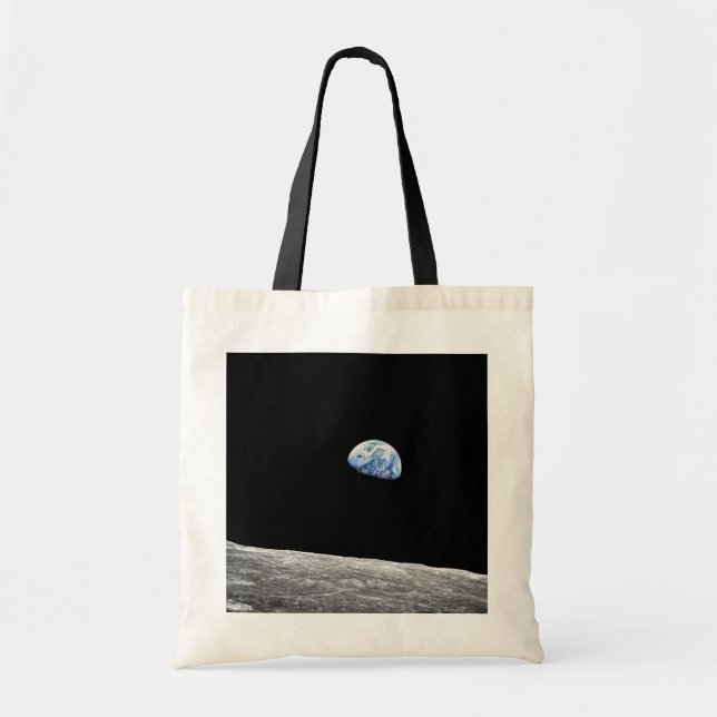 Bolsa Tote Foto da NASA Apollo 8 Earthrise Lua em Órbita Luna (Frente)