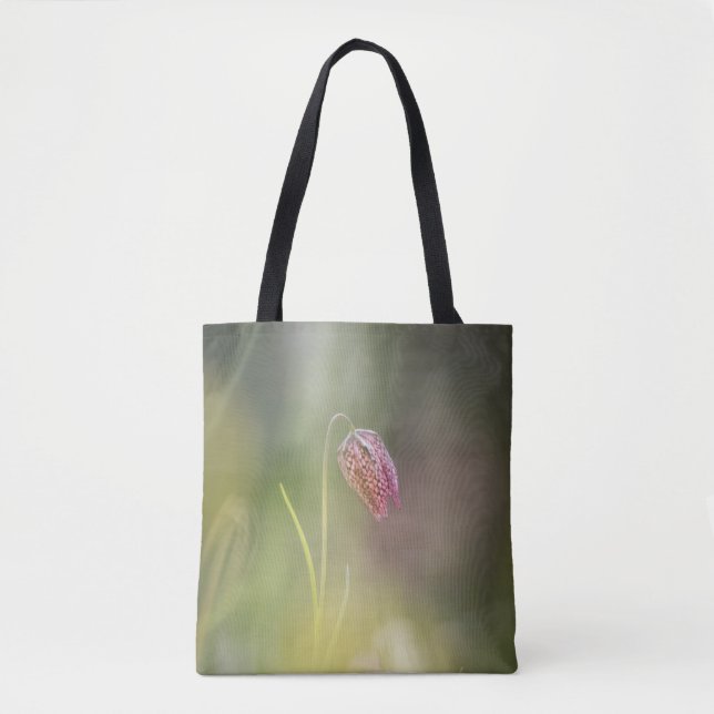 Bolsa Tote Foto da Natureza do Chess Flower (Frente)