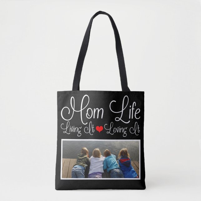 Bolsa Tote Foto da Vida de Mãe Preta (Frente)