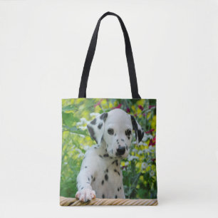 Bolsa Tote Foto Dalmatian bonito do retrato do filhote de