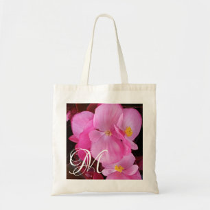 Bolsa Tote Foto de Belo Brilho Rosa Impatiens Floral