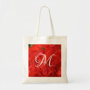 Bolsa Tote Foto de Belo Geranium Vermelho Floral Inicial
