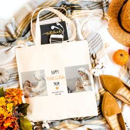 Bolsa Tote Foto de Colagem Moderna Feliz Ação de Graças Mãe