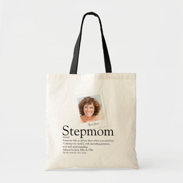 Bolsa Tote Foto de Definição de Mãe de Bonus da Stepmmme Mode (Frente)