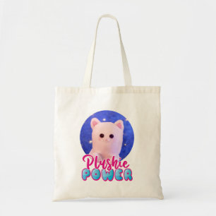Bolsa Tote Foto de energia de plug-in azul, rosa e branco per