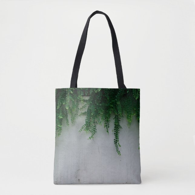 BOLSA TOTE FOTO DE FOCUS DAS PLANTAS FERN (Frente)