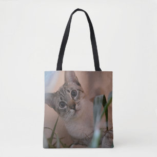 Bolsa Tote Foto de gato bonito