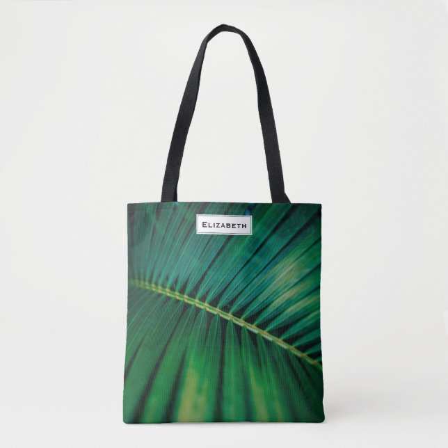 Bolsa Tote Foto de Natureza da Floresta Tropical de Folha Ver (Frente)