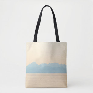 BOLSA TOTE FOTO DE PAISAGEM DE MONTANHA E CORPO DE ÁGUA