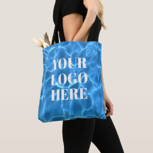 Bolsa Tote Foto de Piscina Azul Aqua para o Seu Logotipo