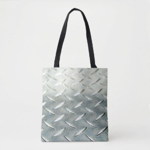 Bolsa Tote Foto de Prata Diamante em um saco de toques