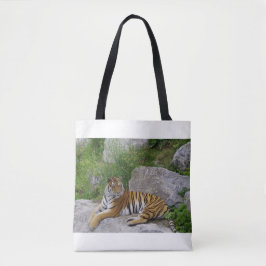 Bolsa Tote Foto de retrato de um tigre siberiano