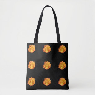 Bolsa Tote Foto de um rosa cor de laranja em preto