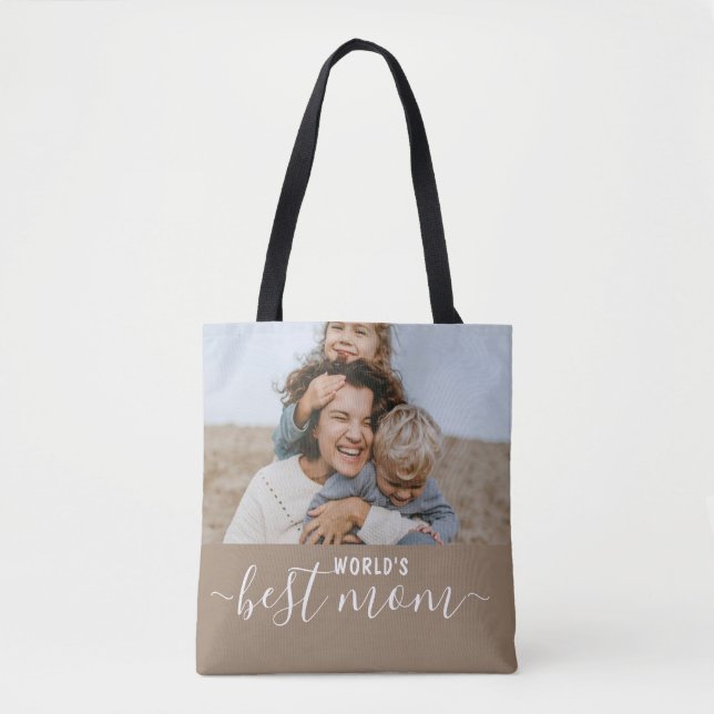 Bolsa Tote Foto do dia de as mães (Frente)
