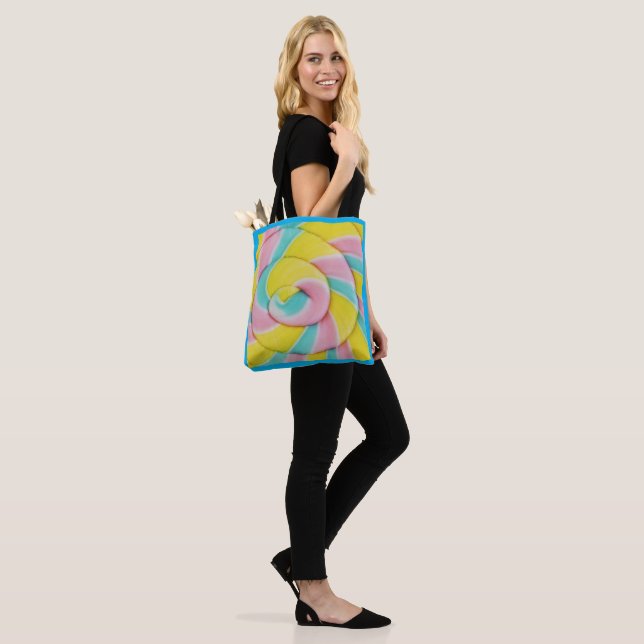 Bolsa Tote Foto do Pastel Rainbow Spiral Candy (No(a) Modelo)