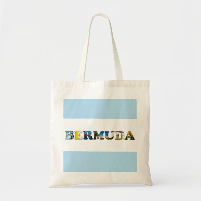 Bolsa Tote Foto do Viagem de praia tropical das Bermudas (Frente)