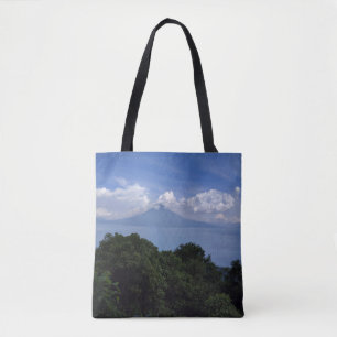 Bolsa Tote Foto dos vulcões do lago Atitlan