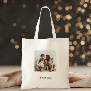 Bolsa Tote Foto e Feliz da família e minimalística brilhante