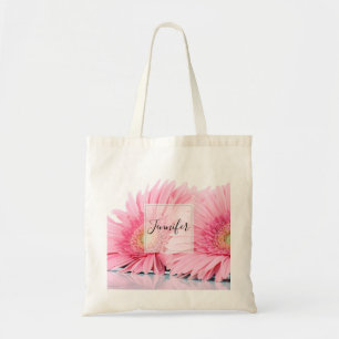 Bolsa Tote Foto Elegante Rosa Gerbera Daisies