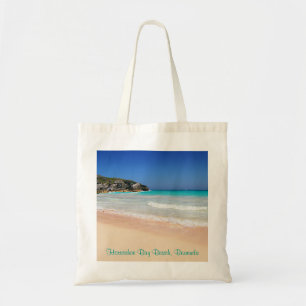 Bolsa Tote Foto em ferradura da praia da areia do rosa da