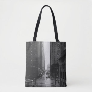 BOLSA TOTE FOTO GRAYSCALE DA RUA CIDADE