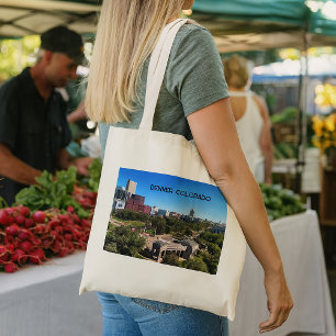 Bolsa Tote Foto Personalizada da Paisagem de Denver Colorado
