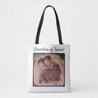 Foto personalizada de bebê vovó de gêmeos