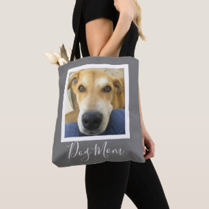Bolsa Tote Foto Personalizada De Script Da Mãe De Cachorro