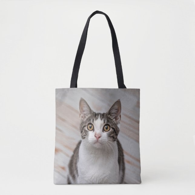 Bolsa Tote Foto Personalizada do Cat Lover (Frente)