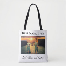 Bolsa Tote Foto personalizada do melhor nana nunca