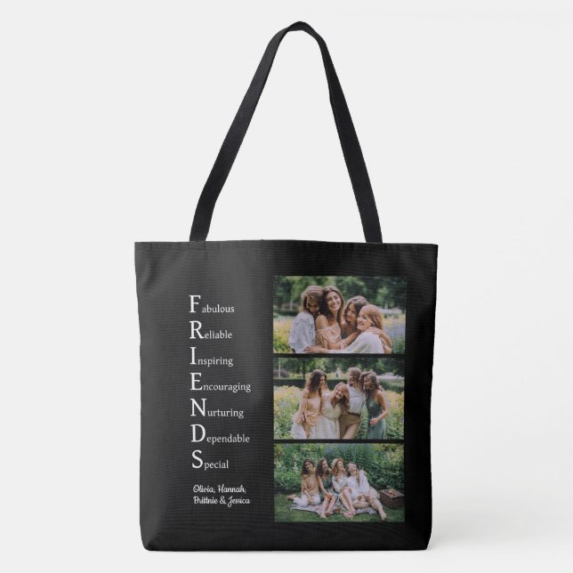Bolsa Tote Foto personalizada dos AMIGOS (Frente)