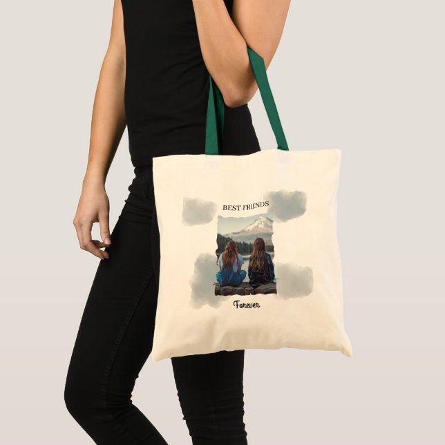 Bolsa Tote Foto personalizada dos melhores amigos do mundo (Frente (produto))