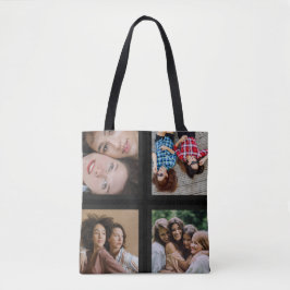 Bolsa Tote Foto personalizada exclusiva de colagem de fotos 4