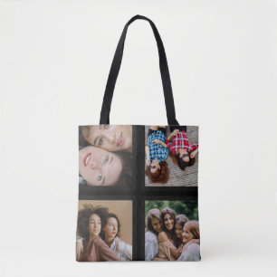 Bolsa Tote Foto personalizada exclusiva de colagem de fotos 4