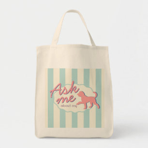 Bolsa Tote Foto Personalizada Goldendoodle Listra Retro