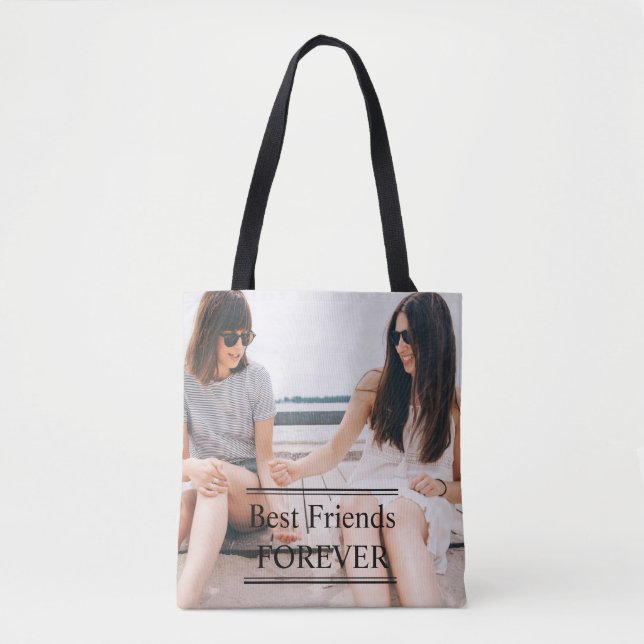 Bolsa Tote Foto personalizada: melhor amigo para sempre (Frente)