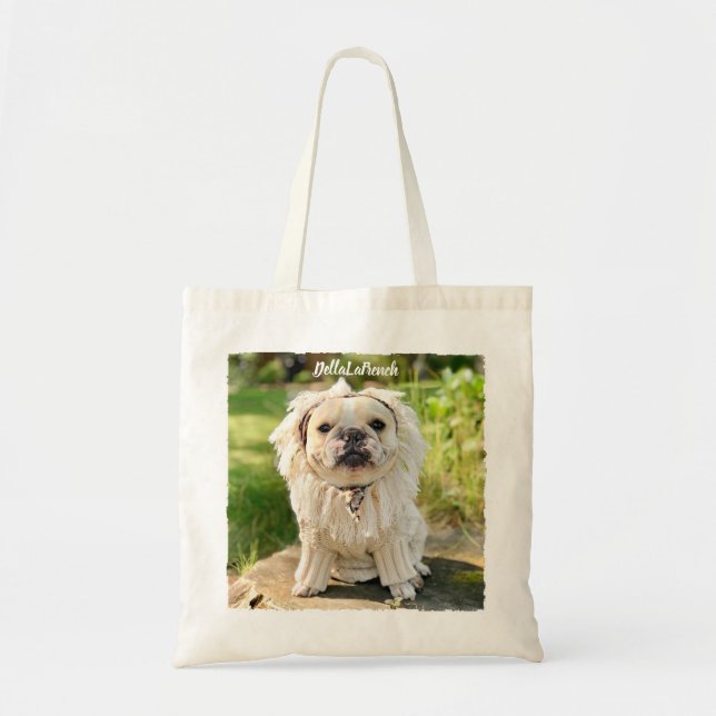 Bolsa Tote Foto personalizada moderna para cães (Frente)