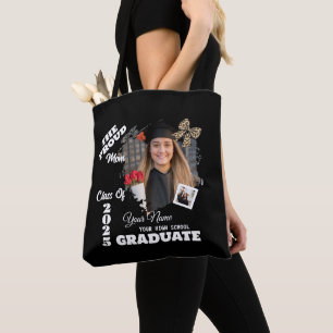 Bolsa Tote Foto personalizada, orgulhosa mãe de um Formando 2